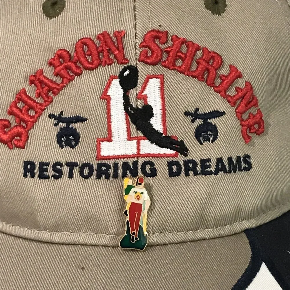 Sharon‎ Shrine Hat Cap Strap Back Texas Flag Embroidered Pins Mens Staff 2011